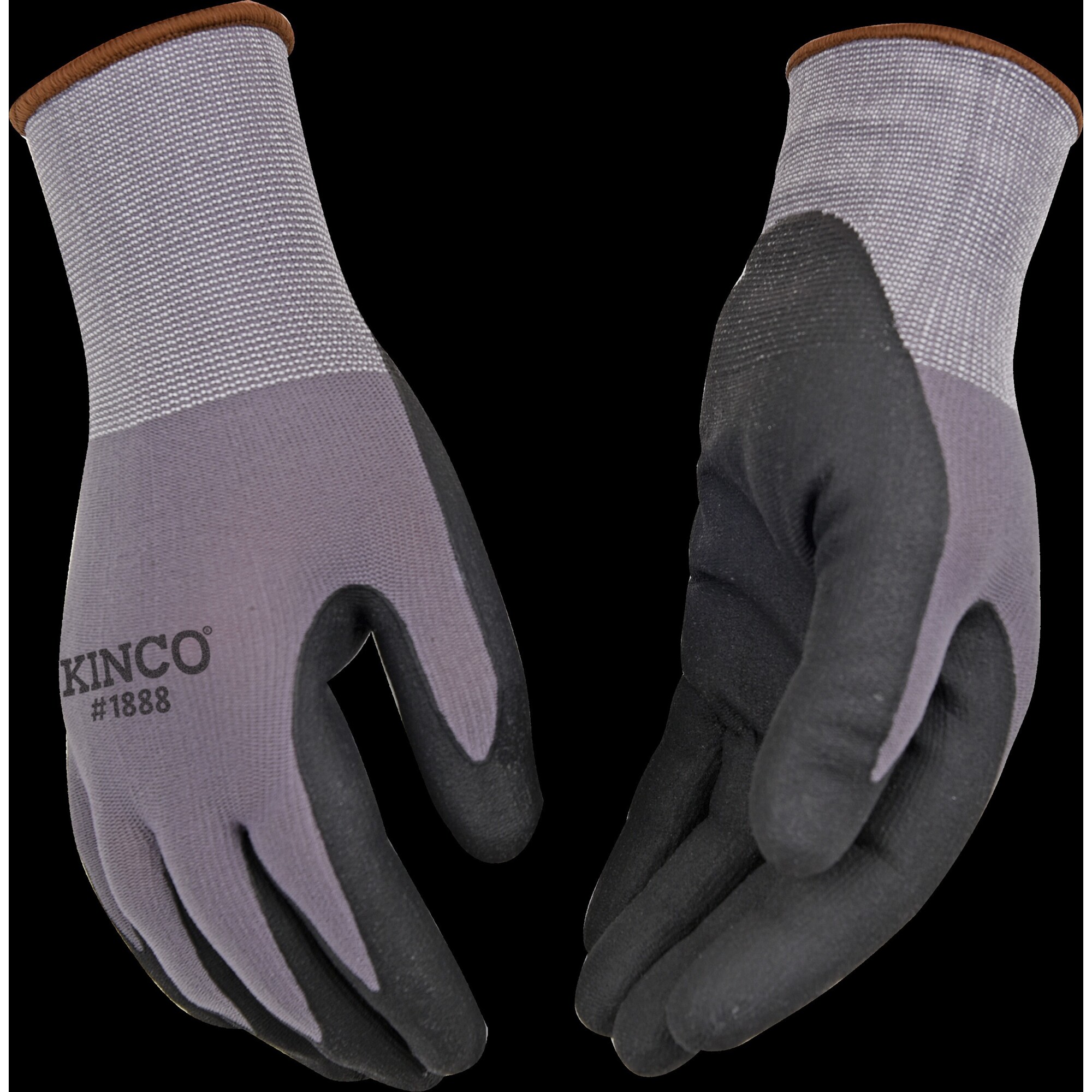 Kinco Nylon Spandex Blend Gloves, Nitrile-Coated Palm, 48-Pack